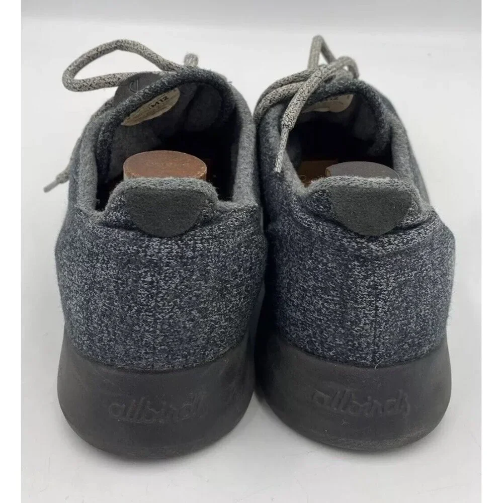 Allbirds Mens Wool Runners Shoes Sneakers Black Gray Size 12‎ US/45 EU